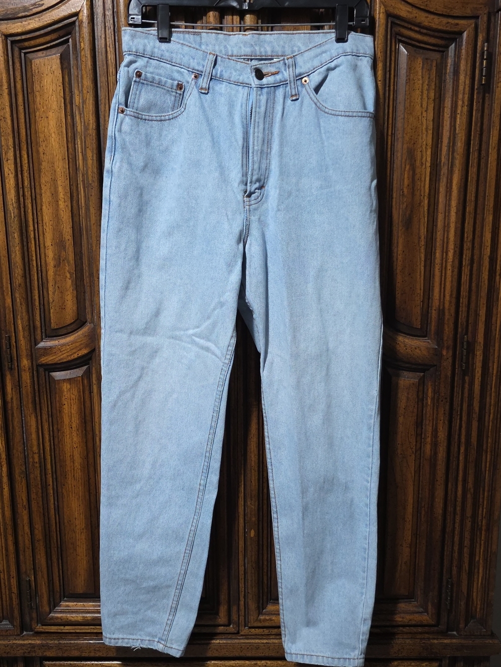 Vintage 90s Jordache High Waisted Tapered Mom Jeans Light Wash 13/14